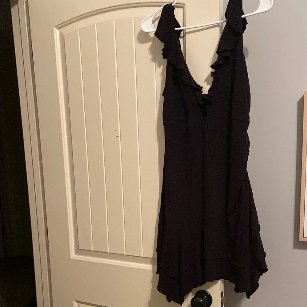 Black Ruffled Dress - Picture 2 of 4